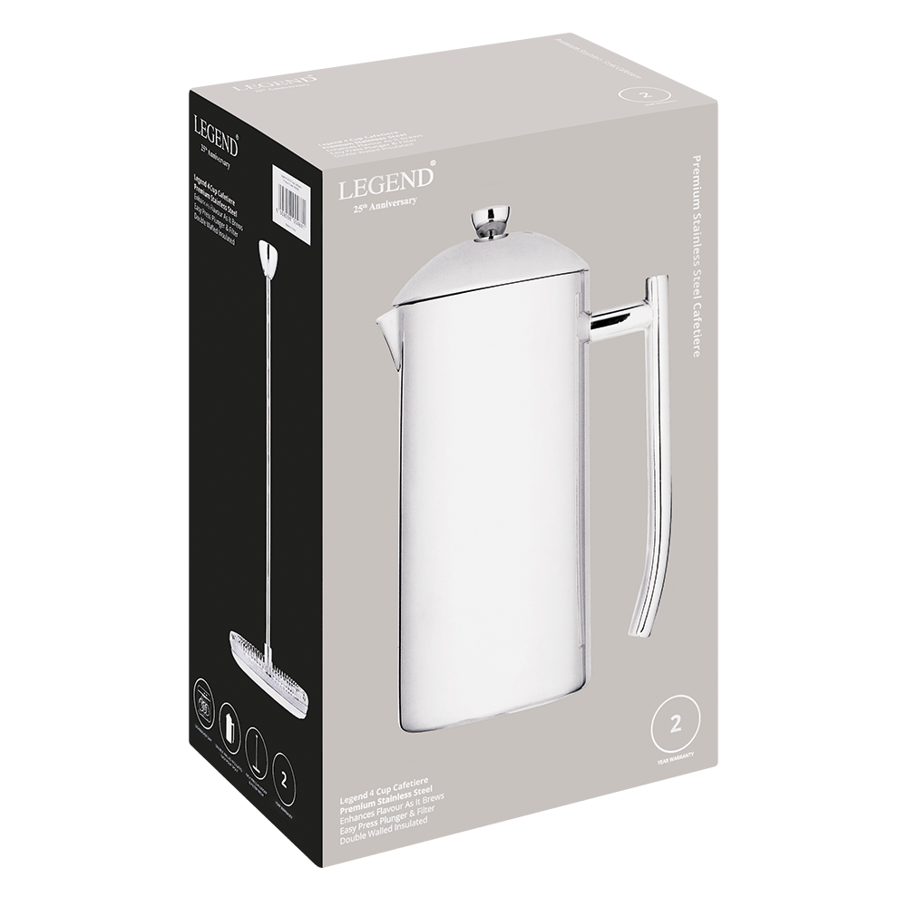 Legend Knife Legend Stainless Steel 4 Cup Cafetiere 600503 (7295298994265)