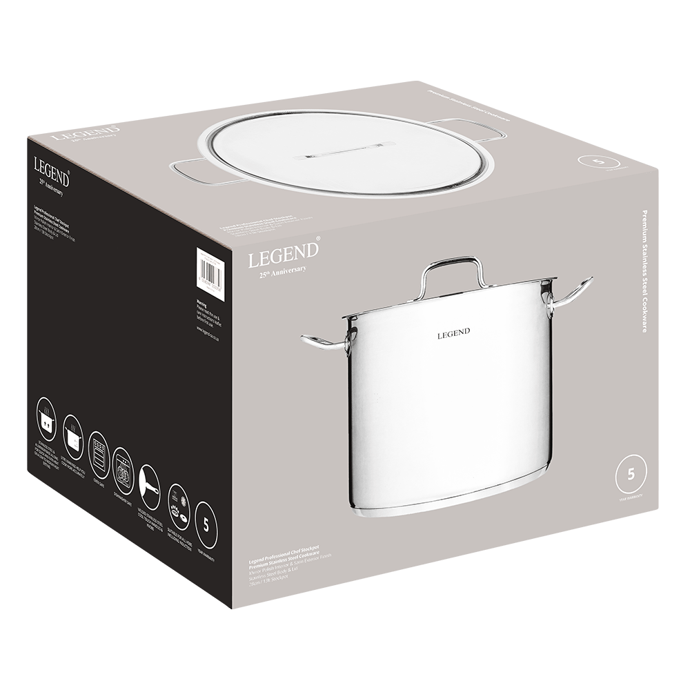 Legend POTS Legend Prof Chef Stainless Steel 28cm 13lt Stockpot (7294987599961)