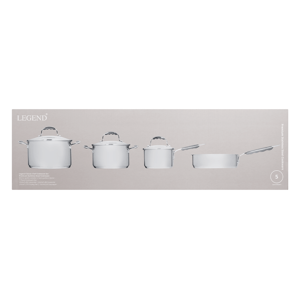Legend Pots Set Legend Classic Chef Stainless Steel 7pce Set (7484285223001)