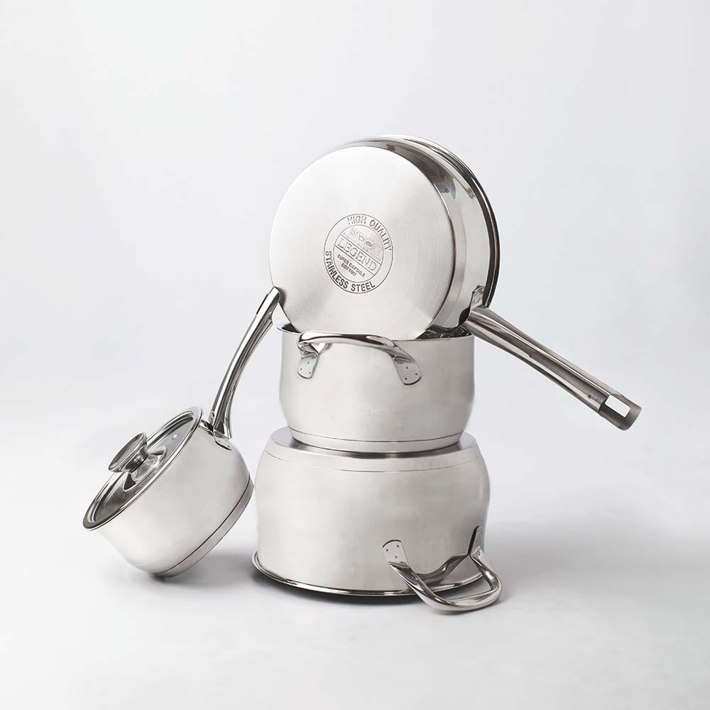 Legend Pots Set Legend Master Chef Stainless Steel 7pce Cookware (7294404460633)