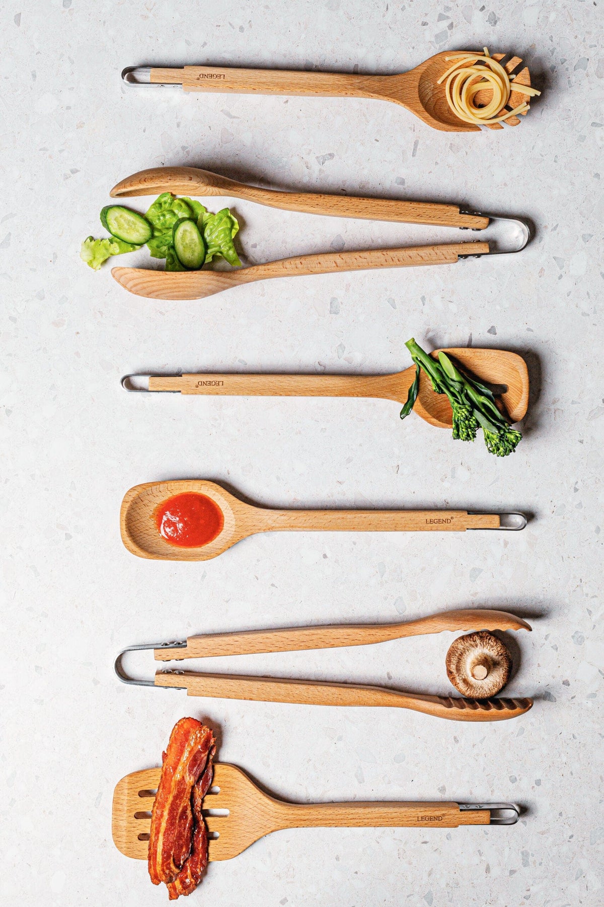 Legend Soup Spoon Legend Premium Beechwood Slotted Spoon 600702 (7409032331353)