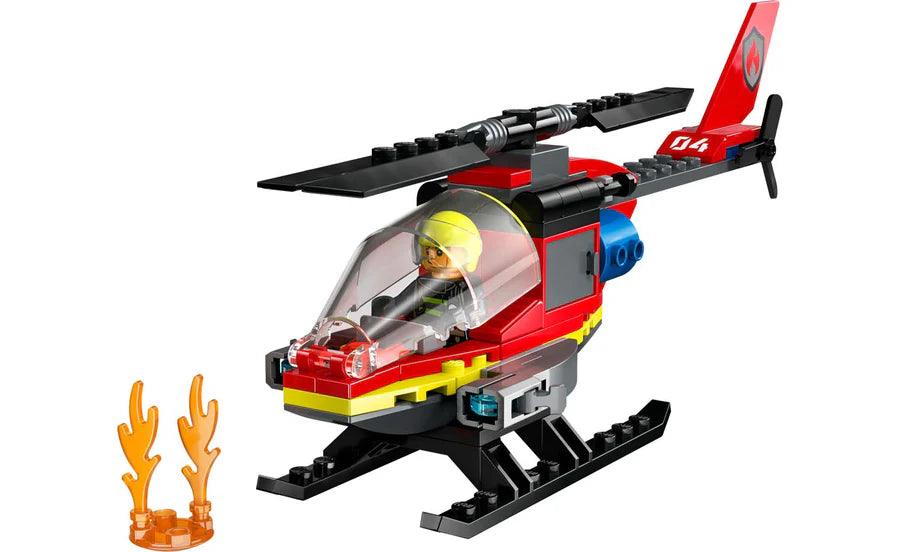 LEGO® City Fire Rescue Helicopter Building Toy Set 85 Pieces 60411