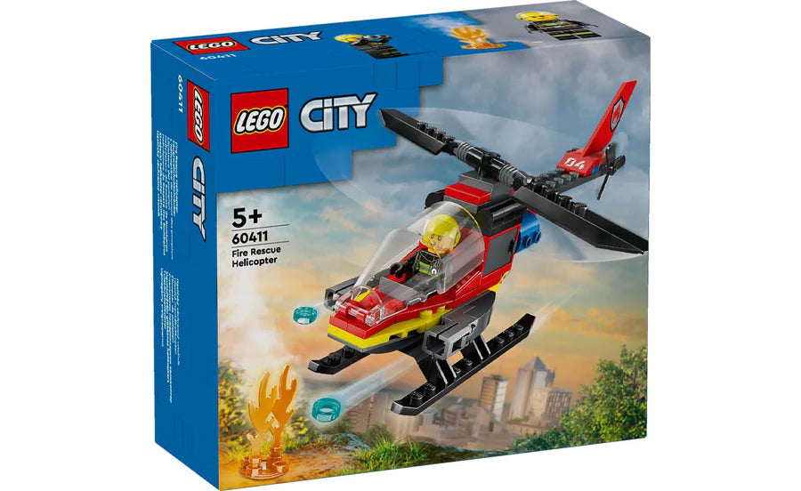 LEGO® City Fire Rescue Helicopter Building Toy Set 85 Pieces 60411