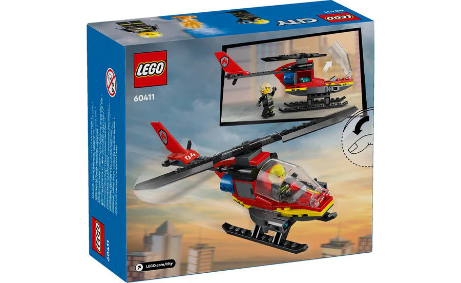 LEGO® City Fire Rescue Helicopter Building Toy Set 85 Pieces 60411