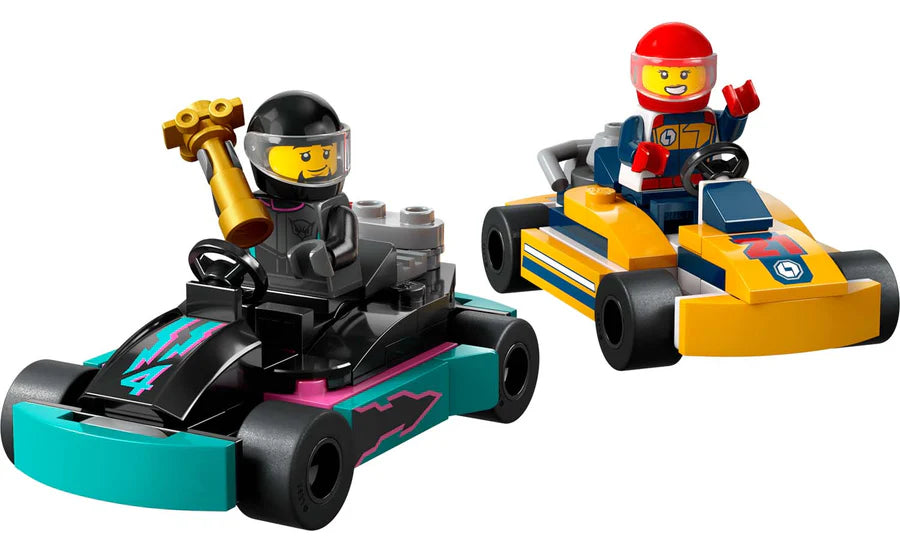 LEGO® City Go-Karts and Race Drivers Building Toy Cars 99 Pieces 60400
