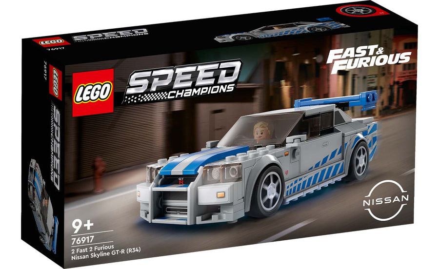 LEGO® Speed Champions 2 Fast 2 Furious Nissan Skyline GT-R (R34) Building Toy Cars (319 Pieces) 76917