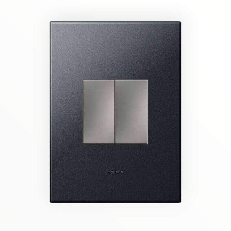 Legrand light switch Legrand Arteor  2-Lever 1-Way Switch 2x4 – GraphiteP224MGP