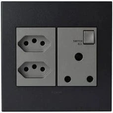 Legrand plug Legrand Arteor PMON44MGP New RSA Sockets Monobloc 4x4 – Graphite/Mgnesium