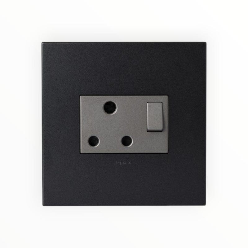 Legrand SWITCHES Legrand Arteor Socket Single 100×100 Magnesium/Graphite PS44MGP