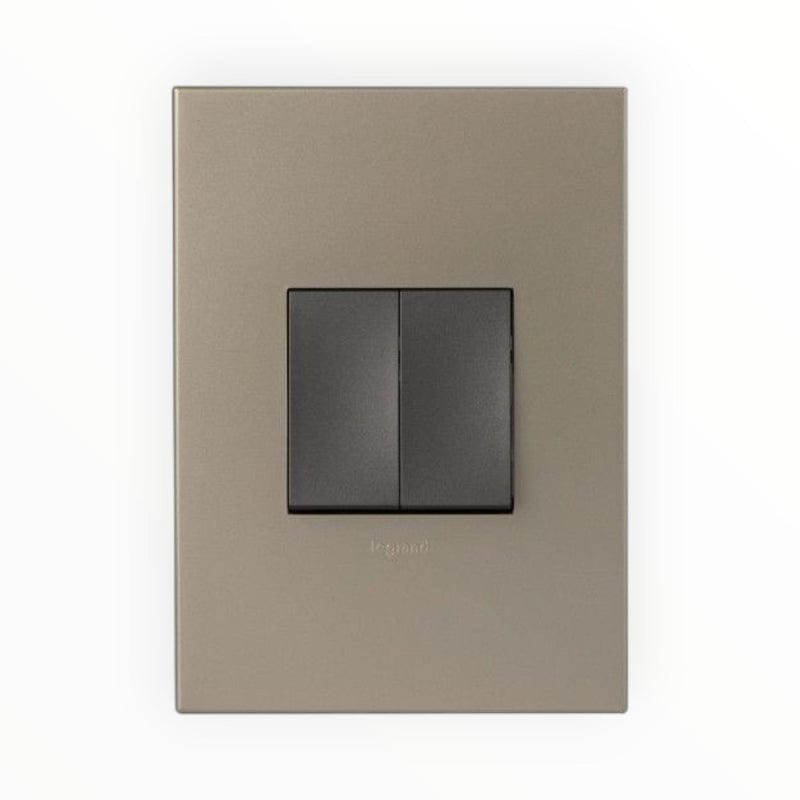 Legrand SWITCHES Legrand Arteor  Switch 2X4 Champagne/MagnesiumP2242MCH 2-Lever 2-Way