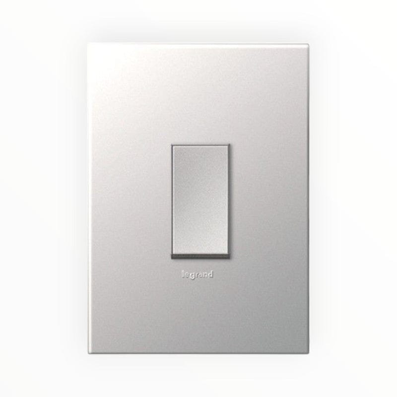 Legrand SWITCHES P124SASA Legrand Arteor 1-Lever 1-Way Switch 2x4 Soft Aluminium P124SASA&nbsp;
