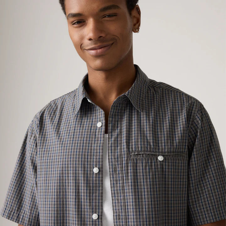 Levis Shirts Levi's Men'S Short Sleeve Zandt Cropped Shirt Multi Colour 003NV0002