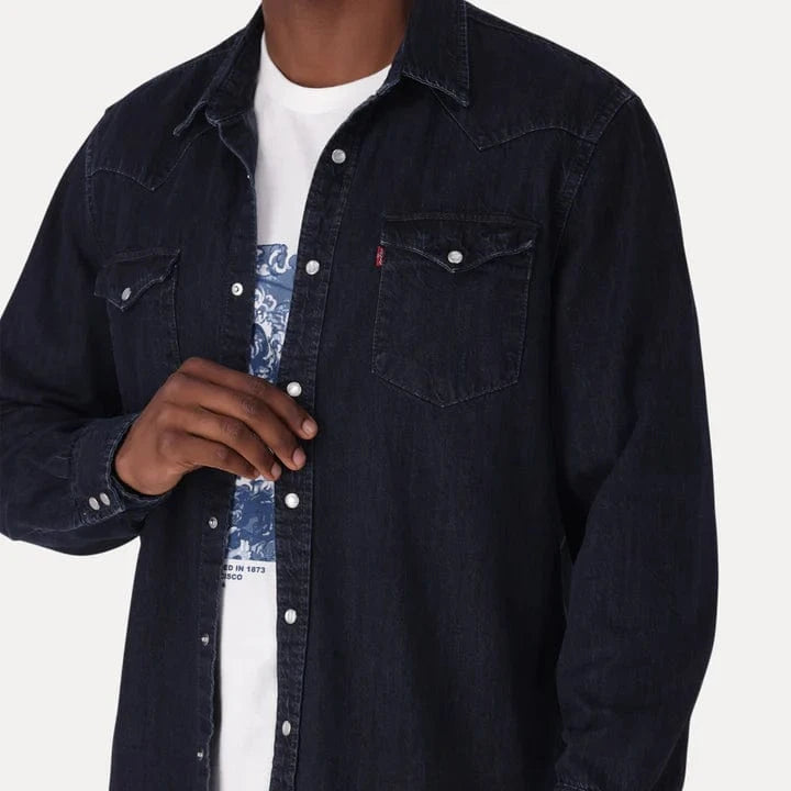Levis Shirts Levis Men's Classic  Standart Fit Western Shirt  Blue