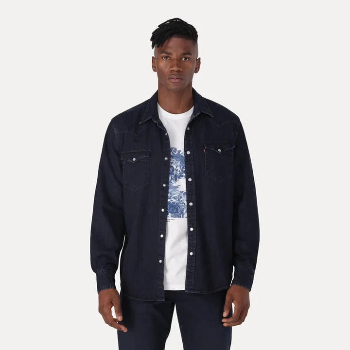 Levis Shirts Levis Men's Classic  Standart Fit Western Shirt  Blue