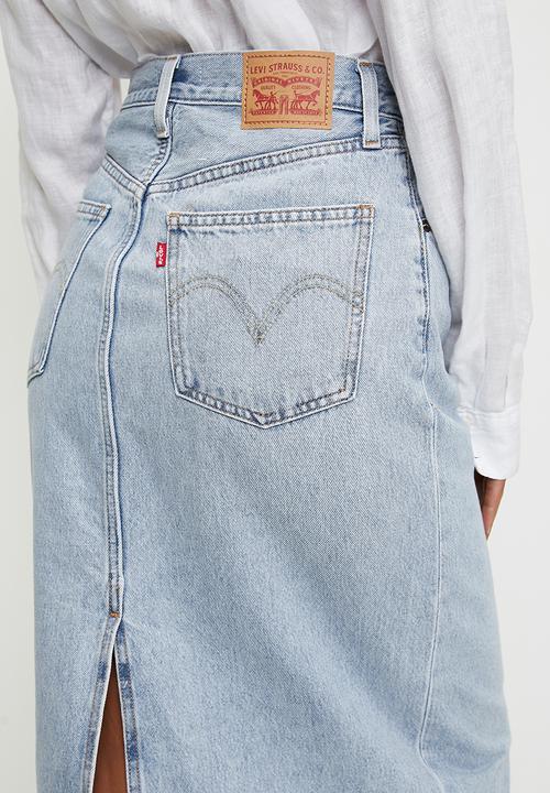 Levis Skirt Levi's HR Back Slit Skirt - Intense Subject