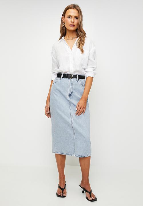 Levis Skirt Levi's HR Back Slit Skirt - Intense Subject