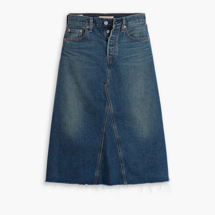Levis Skirt W30L32 Levi's Women'S High-Rise A-Line Decon Skirt Dark Indigo Worn In 0016D-0001