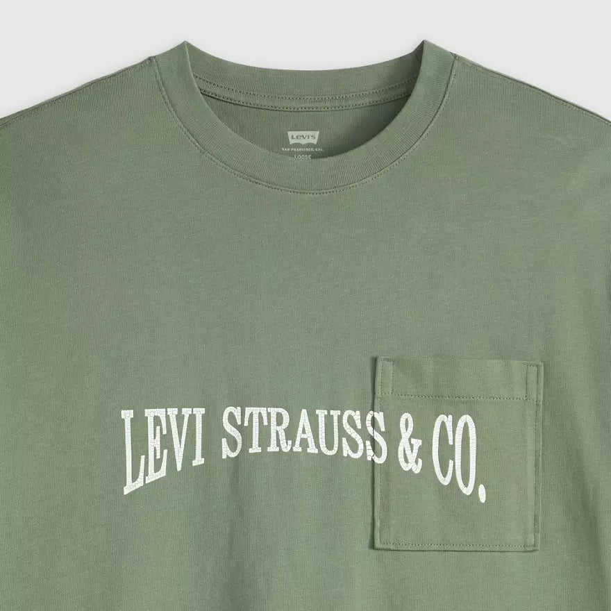 Levis T Shirt Levi'S Men'S Half-Sleeve Graphic Pocket T-Shirt - Green