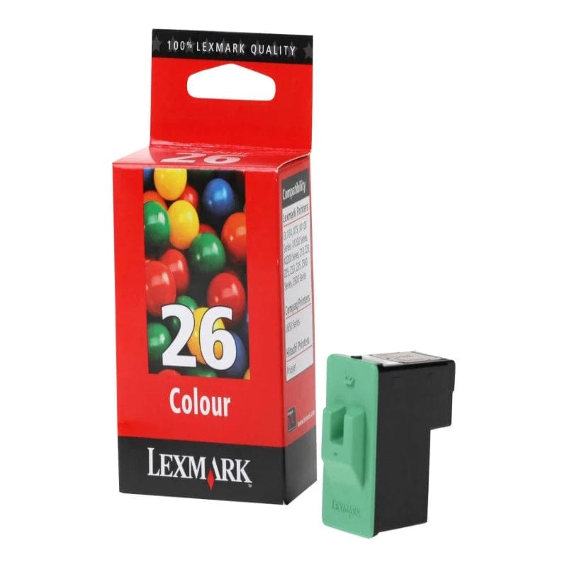 Lexmark Printer Cartridge Lexmark 26 Tri-Colour Inkjet Cartridge (7804393848921)