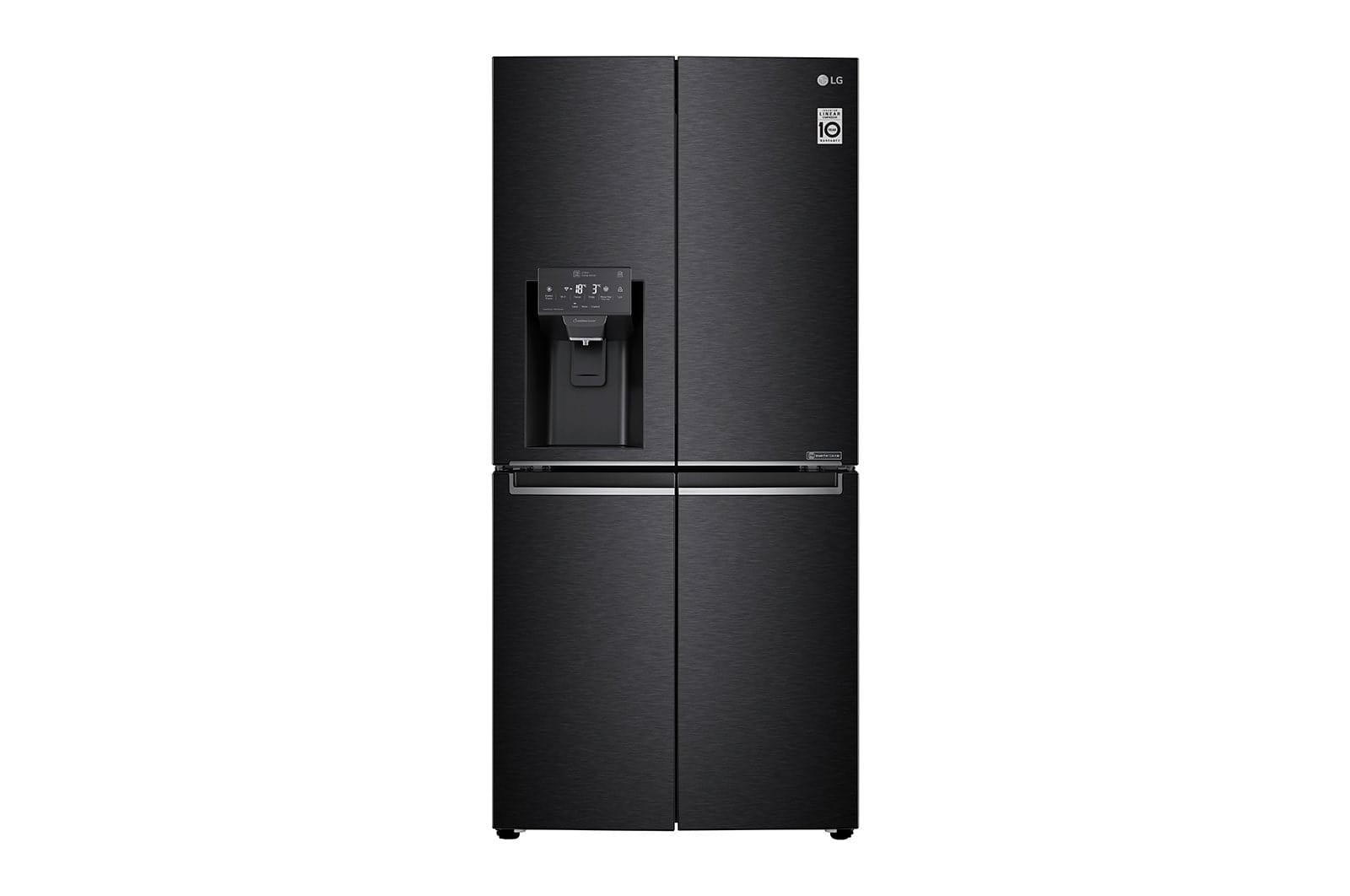LG Fridge/Freezer LG 426L Black Finish Slim French Door Fridge GC-L22FTQUB (7910356484185)