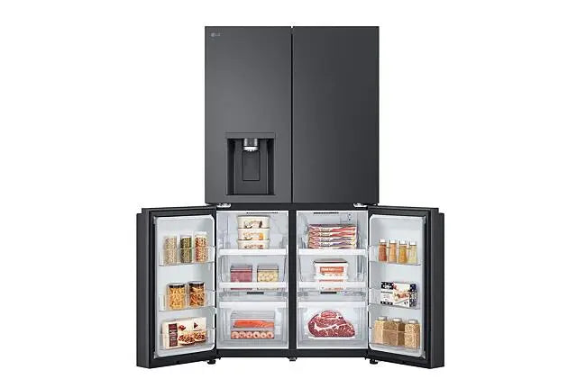 LG Refrigerators LG 561L Essence Black Steel Side-By-Side Fridge - GC-L24FFCFB.AEVQESA