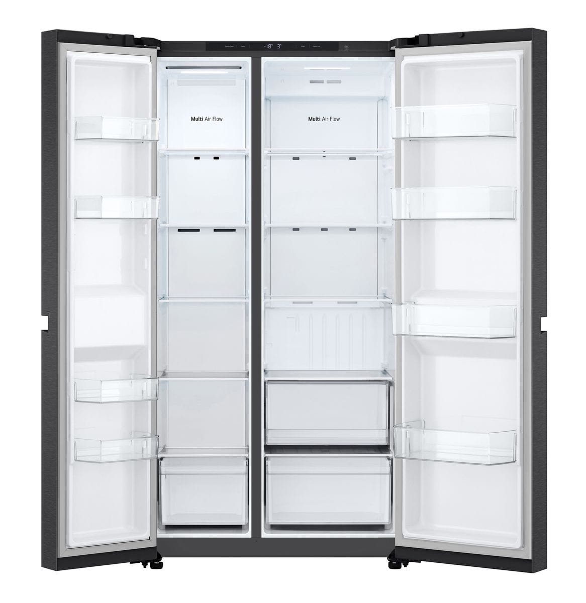 LG Refrigerators LG GC-B257KQJW.AEPQESA Black 658L Side-by-Side Fridge with Linear Cooling A+