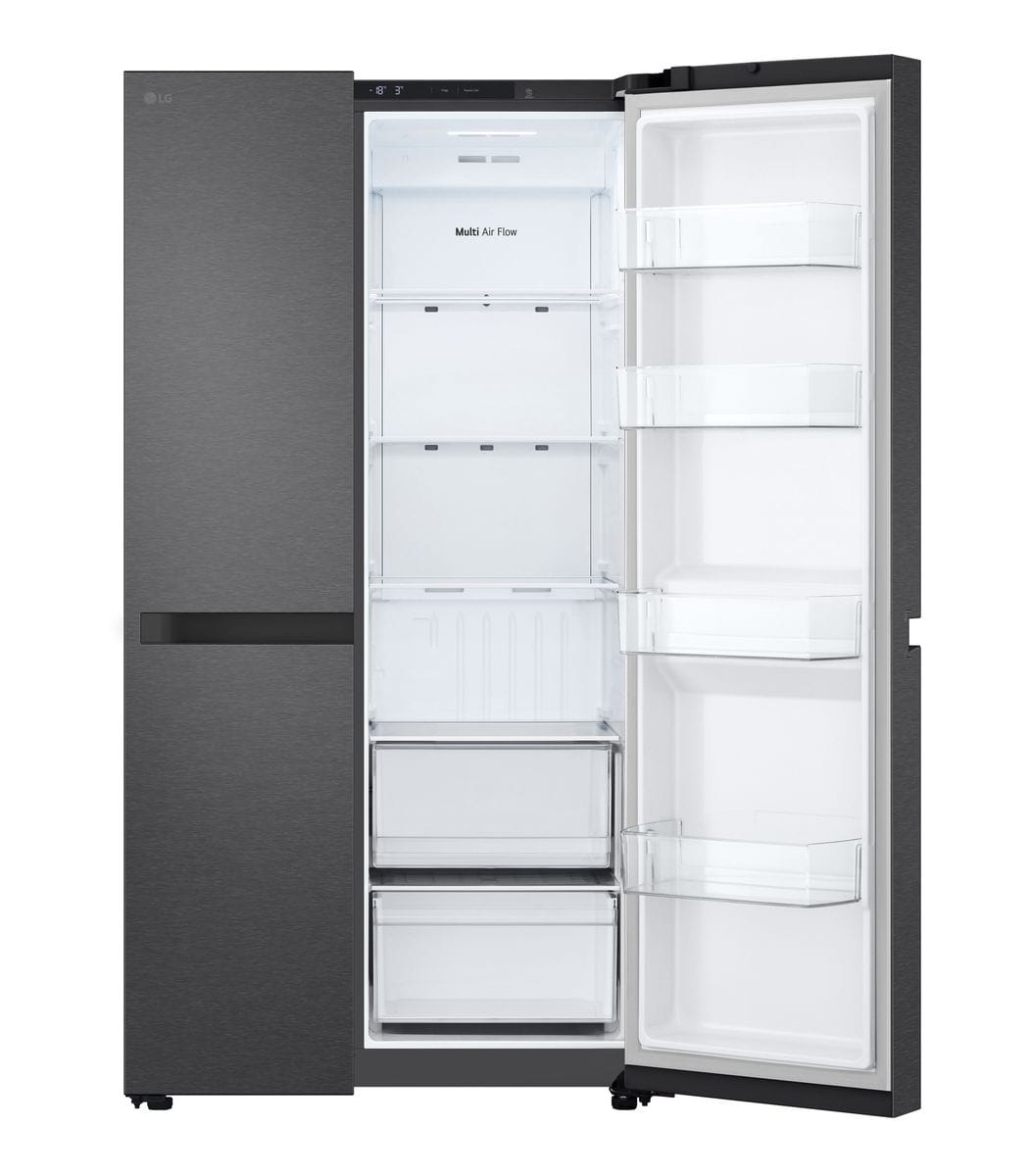 LG Refrigerators LG GC-B257KQJW.AEPQESA Black 658L Side-by-Side Fridge with Linear Cooling A+