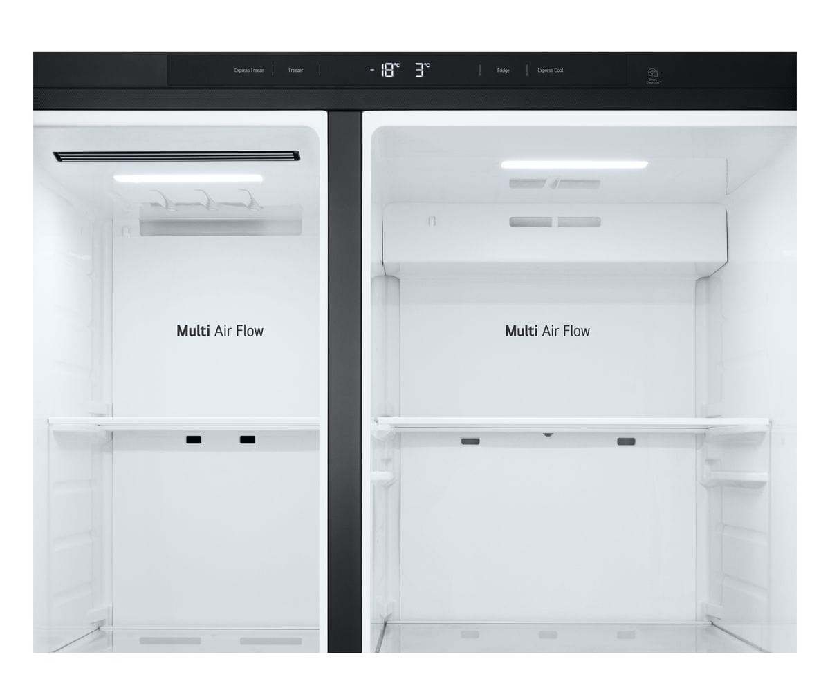 LG Refrigerators LG GC-B257KQJW.AEPQESA Black 658L Side-by-Side Fridge with Linear Cooling A+