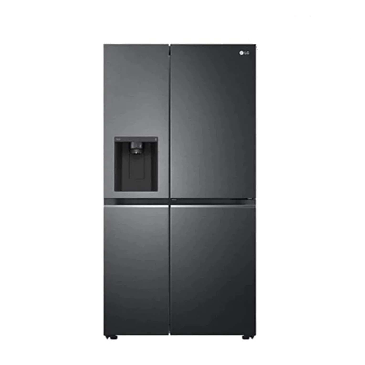 LG Side by side fridge LG 611Lt Matte Black Side by Side Refrigerator GC-J257SQKS (7173045321817)