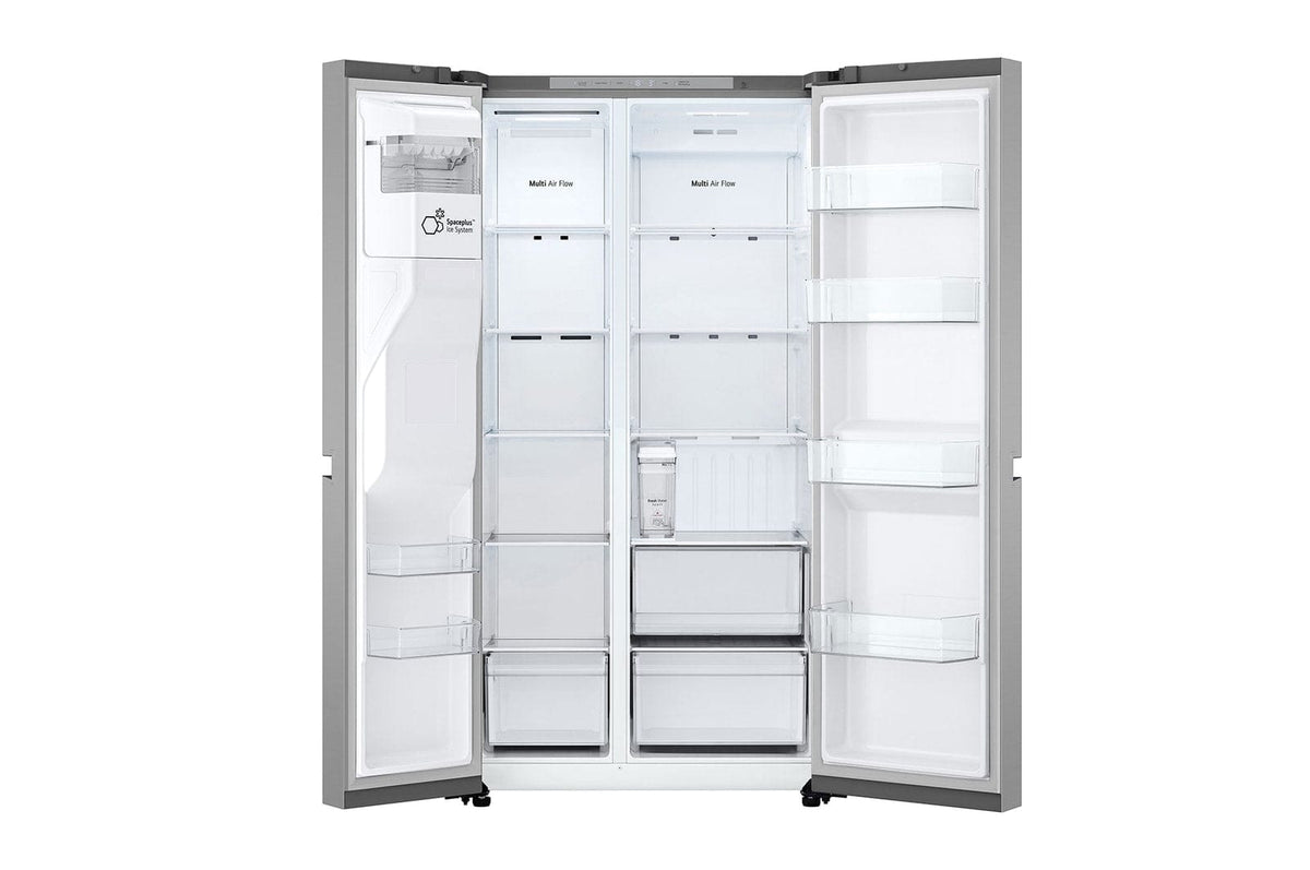 LG Side by side fridge LG 617L Silver Non Plumbed Side by Side Fridge Freezer GC-L257KLKW