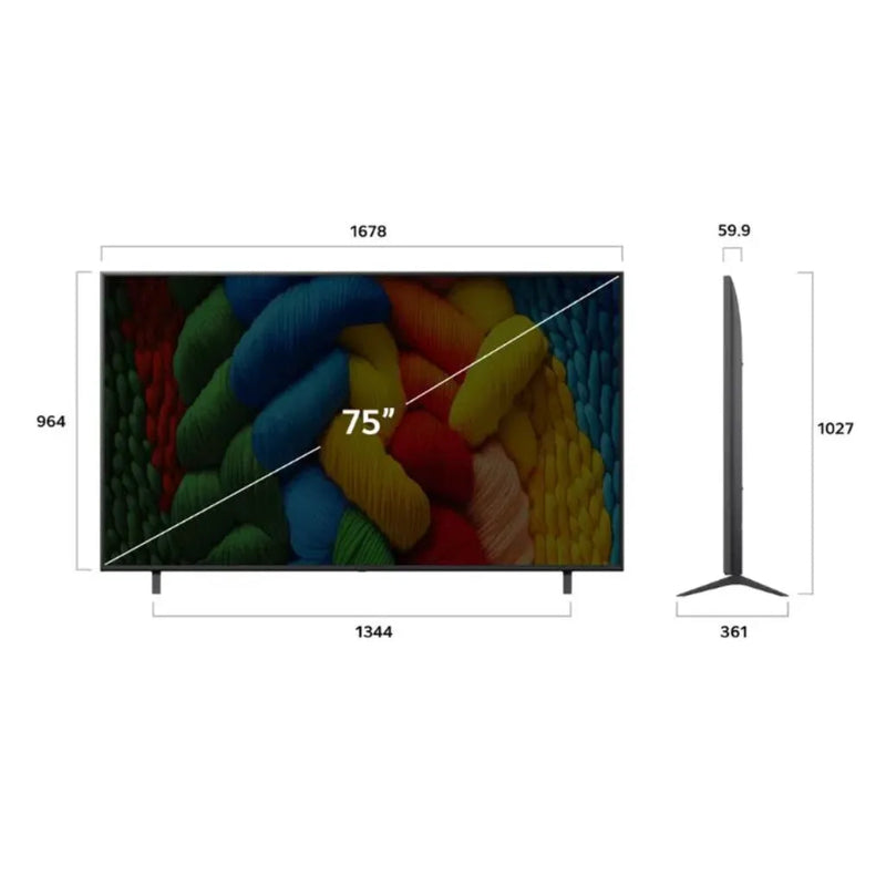 LG Televisions LG 75NANO80A6A 75″ NANOCELL SMART TV