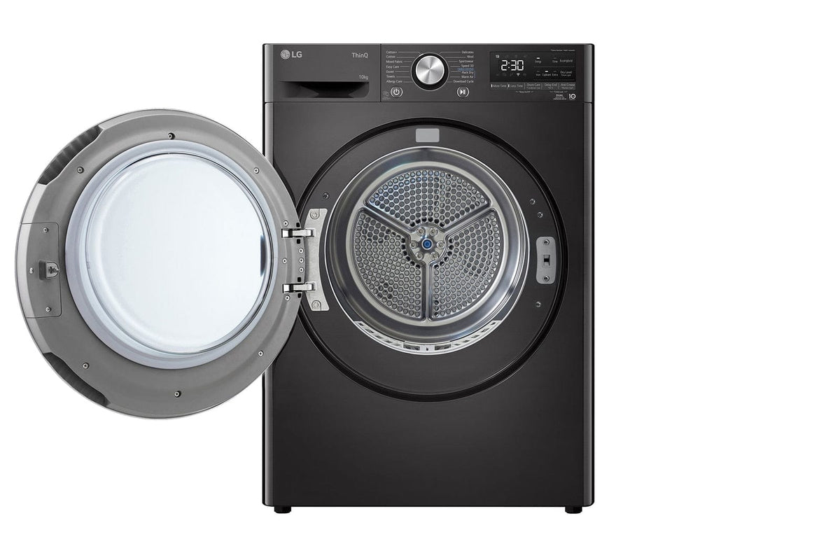 LG Tumble Dryer LG 10kg Black Dual Inverter Heat Pump Dryer RH10V9ZV2W