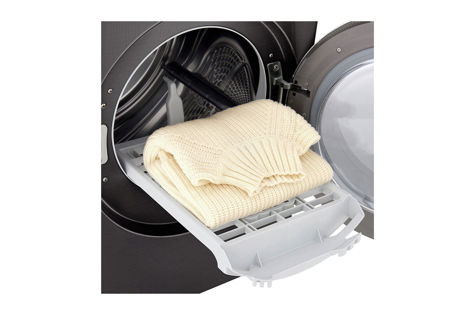 LG Tumble Dryer LG 9kg Black Steel Heat Pump Dryer RH90V9JV2N