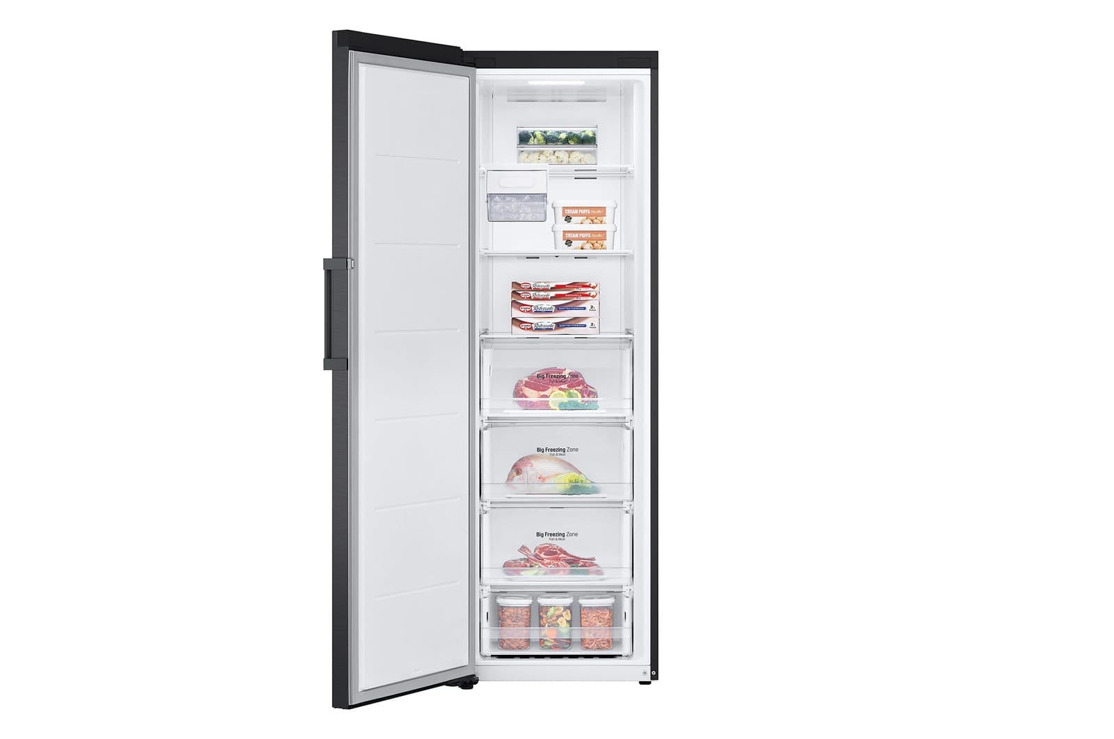 LG Upright Freezer LG 324L Matte Black Upright Freezer GC-B414EQFM