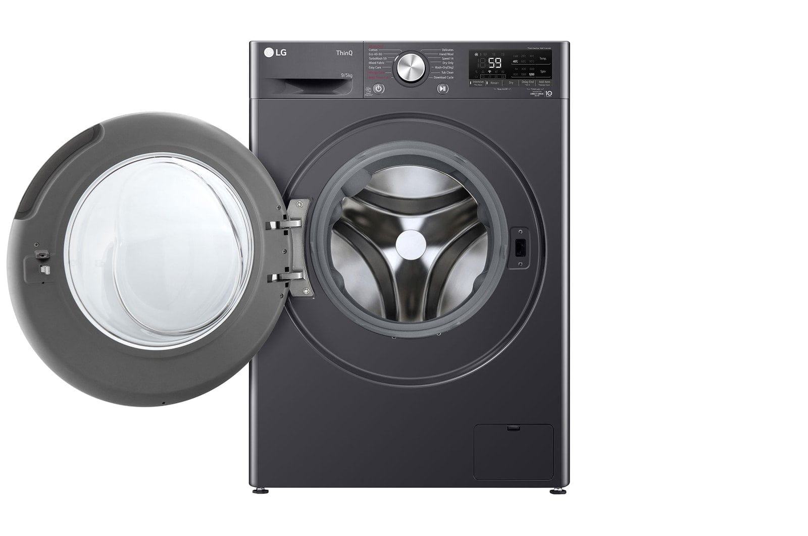 LG washer dryer combo LG 9/5kg Middle Black Washer Dryer Combo with AI DD™ & Steam F2V5FRPYJ
