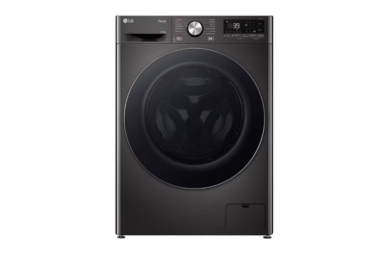 LG washer dryer combo LG 9/5kg Platinum Black Front Load Washer Dryer Combo with AIDD F2Y9FCP2ZB