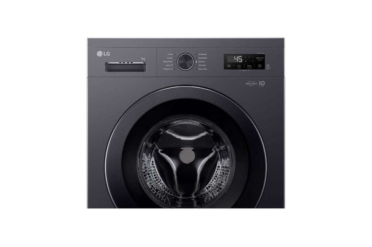 LG Washing Machine LG 7kg Middle Black Front Loader Washing Machine  F2Y1HYP6J
