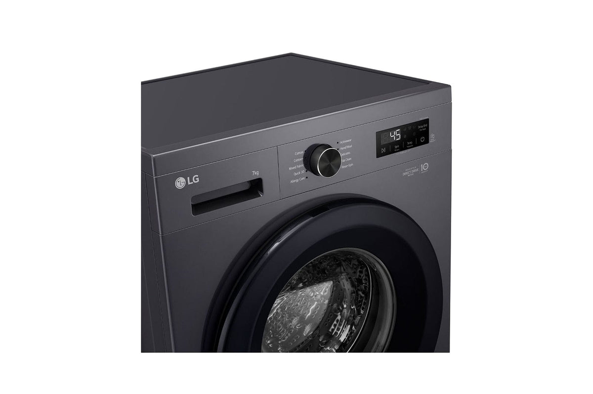 LG Washing Machine LG 7kg Middle Black Front Loader Washing Machine  F2Y1HYP6J