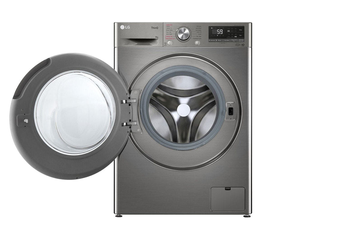 LG Washing Machines LG 9kg Vivace Platinum Silver AI Direct Drive Front Loader F2V5FYPYP.APTQESA