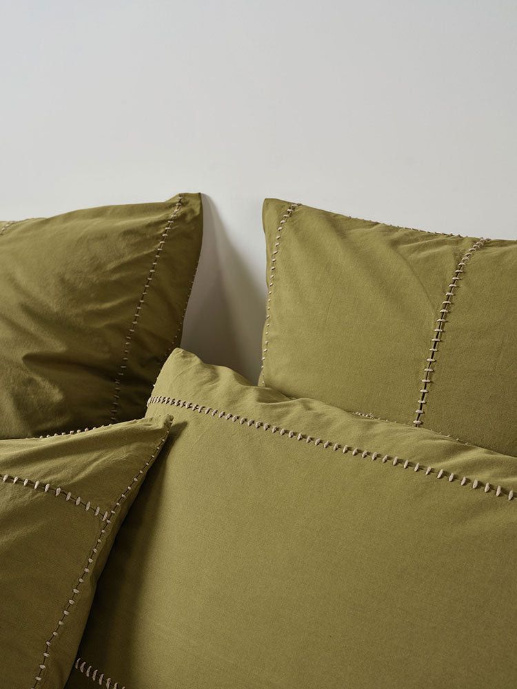 Linen House Olive Jerome Olive Duvet Cover Set.