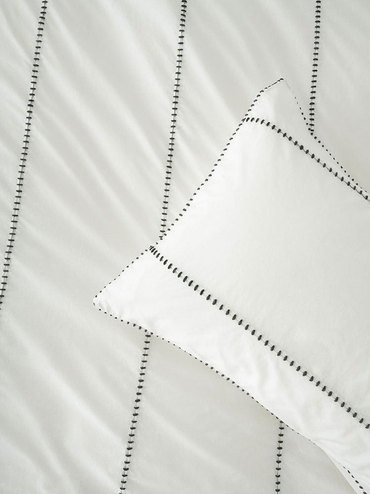 Linen House White Jerome White Duvet Cover Set.