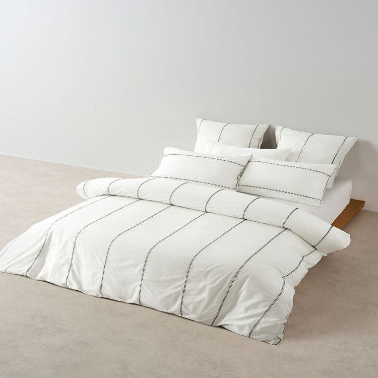 Linen House White Jerome White Duvet Cover Set.