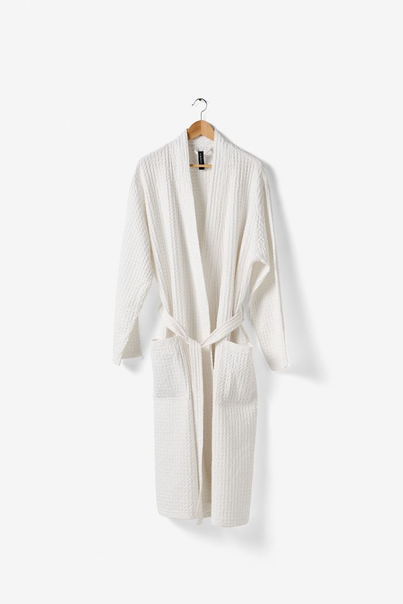 Linen House Bathrobe Waffle White
