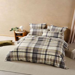 Linen House Stone Lennon Duvet Cover Set