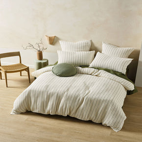 Linen House Vanilla Millbrooke Duvet Cover Set