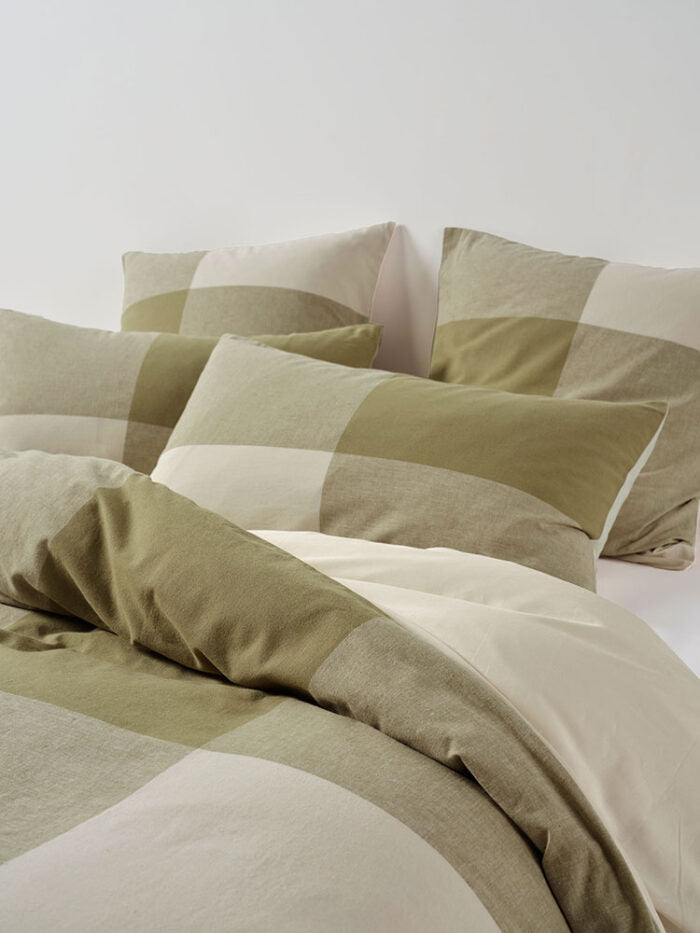 Linen House Khaki Sicily Duvet Cover Set