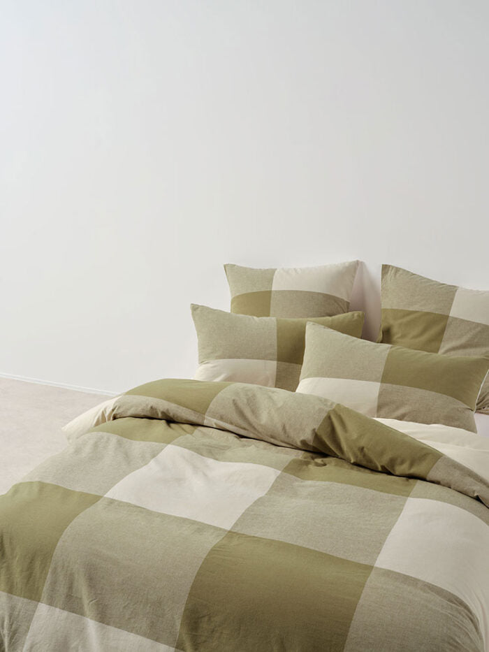 Linen House Khaki Sicily Duvet Cover Set