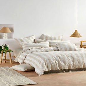 Linen House Vintage Stripe Natural Duvet Cover Set