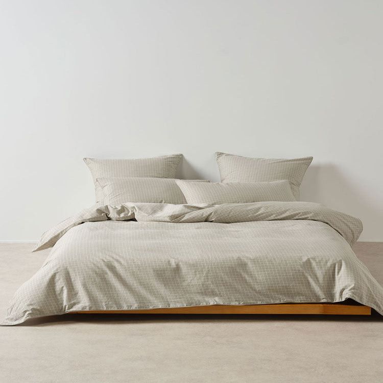 Linen House Pebble Volley Check Duvet Cover Set.