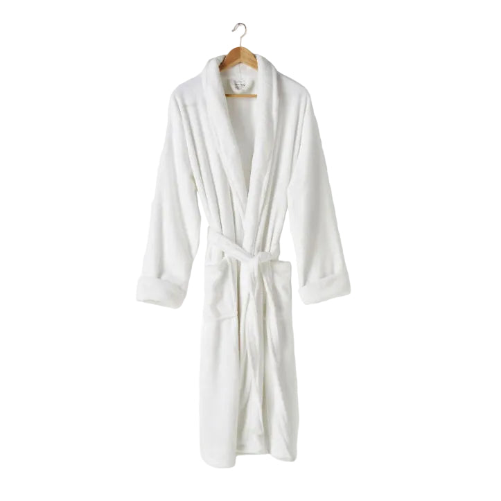 Linen House Bathrobe Plush White